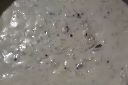 Пудинг с басмати и quinoa mix, с белым шоколадом и фруктами пашот: шаг 7