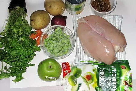 Бразильский куриный салат - сальпико ( salpicão ): шаг 1