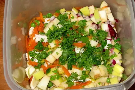 Бразильский куриный салат - сальпико ( salpicão ): шаг 6
