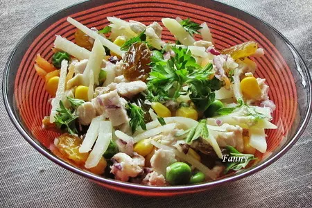 Бразильский куриный салат - сальпико ( salpicão ): шаг 8