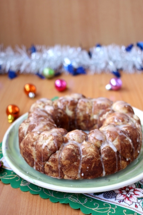 Мраморный пирог с корицей и глазурью (новогоднее спасибо леночке-кыш): шаг 5
