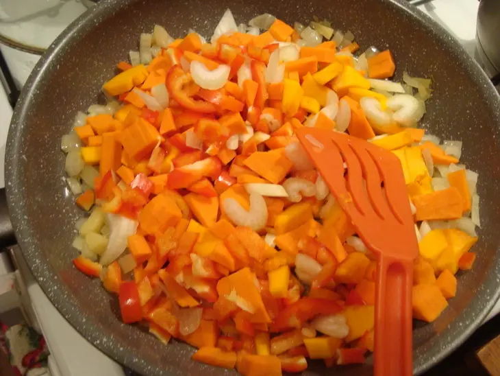 Морепродукты с овощами и киноа: шаг 4