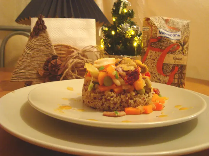 Морепродукты с овощами и киноа: шаг 10