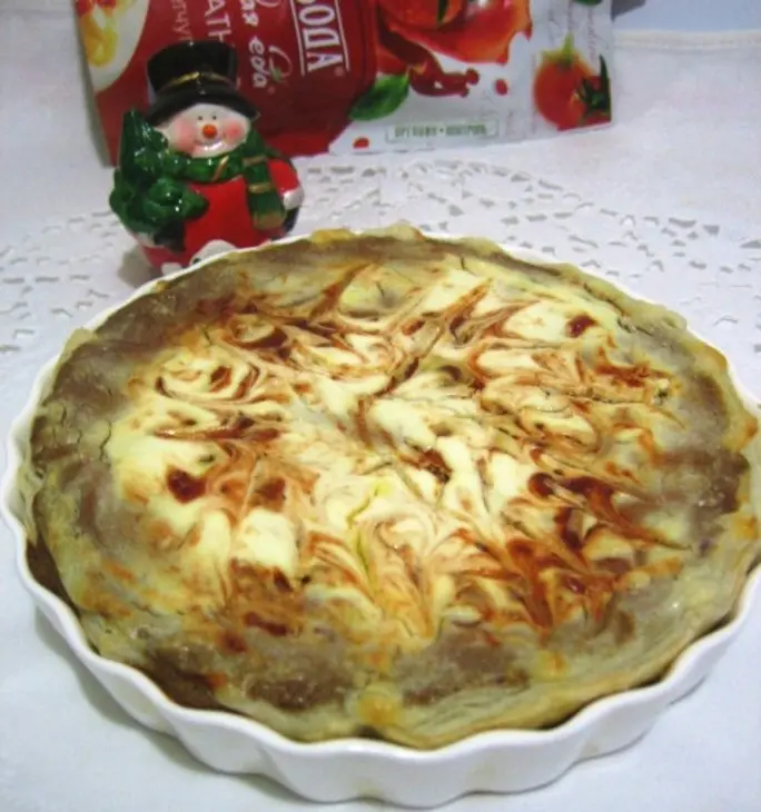 Закусочный пирог с куриной печенью: шаг 6