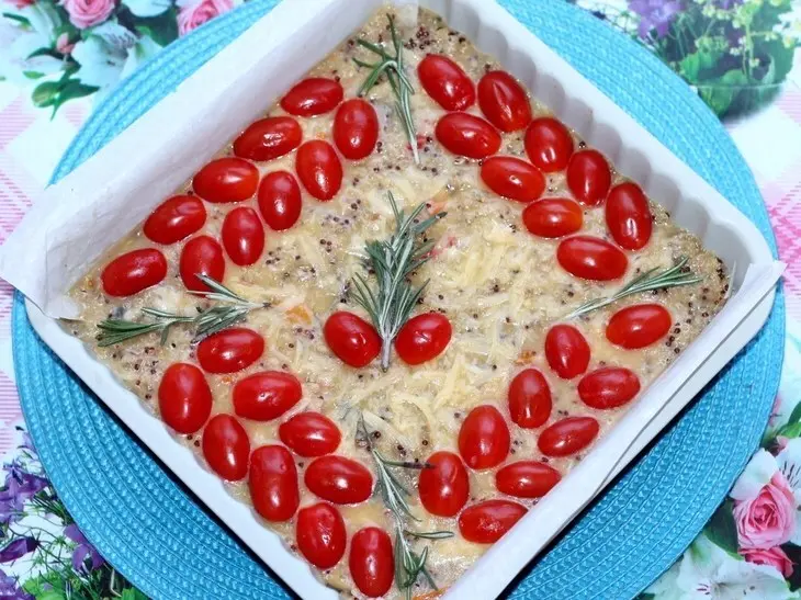 Запеканка с киноа, грибами и болгарским перцем: шаг 8