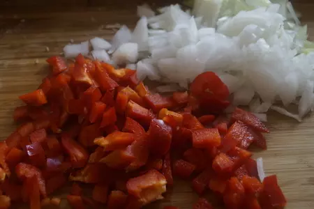 Мясная бомба с рисом и овощами: шаг 2