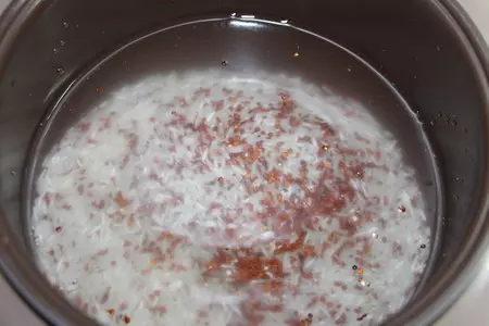 Салат с рисом басмати quinoa mix и молочными мидиями: шаг 2