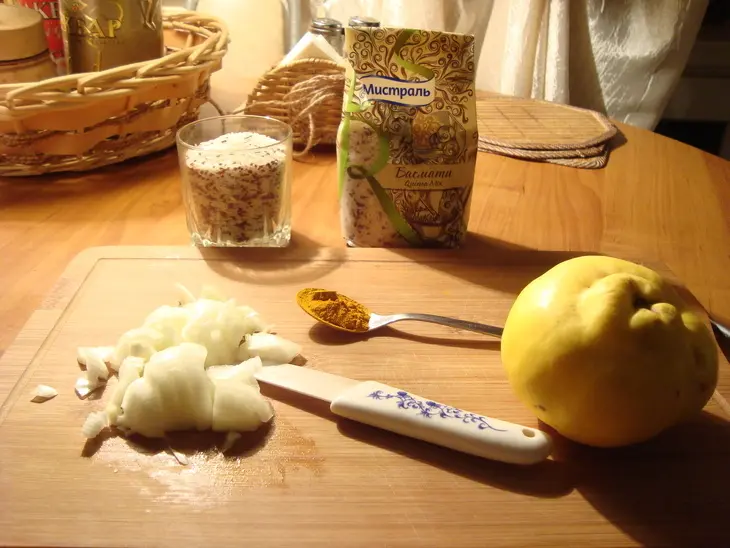 Рис басмати  quinoa mix с айвой: шаг 2