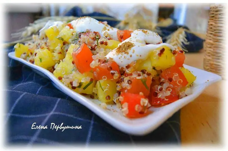 Салат картофельный с помидором и киноа: шаг 10