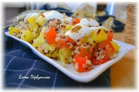 Салат картофельный с помидором и киноа: шаг 10
