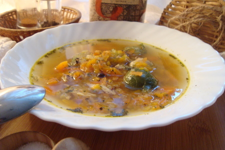 Суп с брюссельской капустой и киноа на курином бульоне: шаг 8