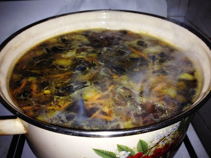 Суп из сухих грибов с рисом акватика mix: шаг 5