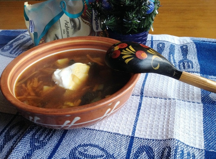 Суп из сухих грибов с рисом акватика mix: шаг 7