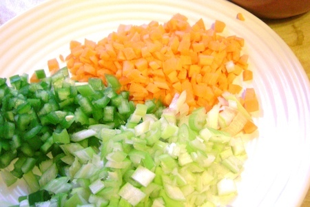Рис с овощами, шпинатом и яйцом: шаг 2