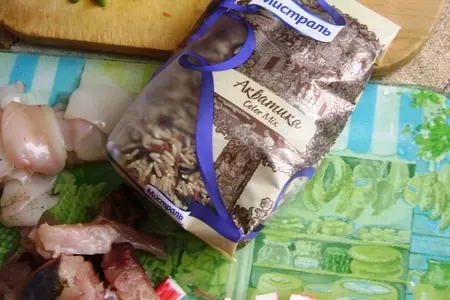 Паэлья с рыбой и рисом акватика color mix: шаг 2
