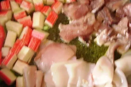 Паэлья с рыбой и рисом акватика color mix: шаг 4