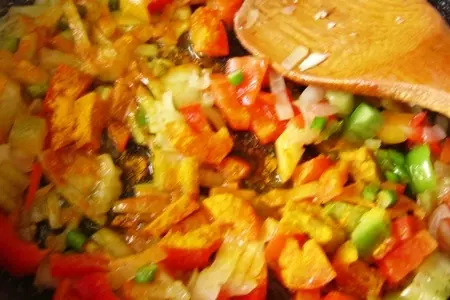 Паэлья с рыбой и рисом акватика color mix: шаг 5