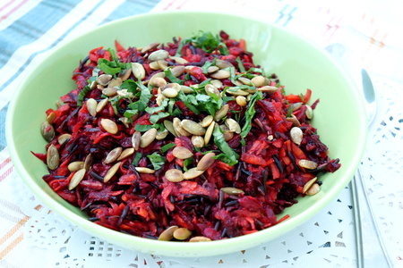 Красный салат с диким рисом: шаг 4