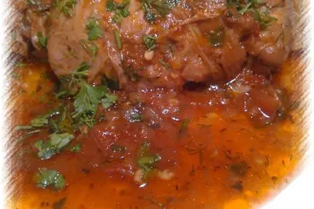 Куриные бедрышки "чахохбили" в мультиварке: шаг 19