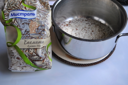 Кальмары фаршированные басмати «quinoa mix» и креветками под сырным «бешамель» : шаг 1