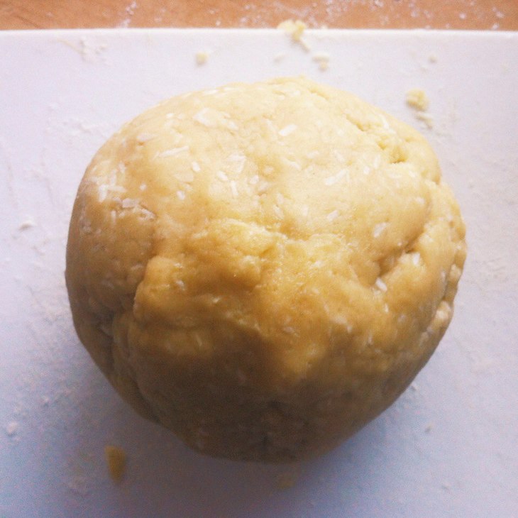 Ванильное песочное печенье с кокосом: шаг 3
