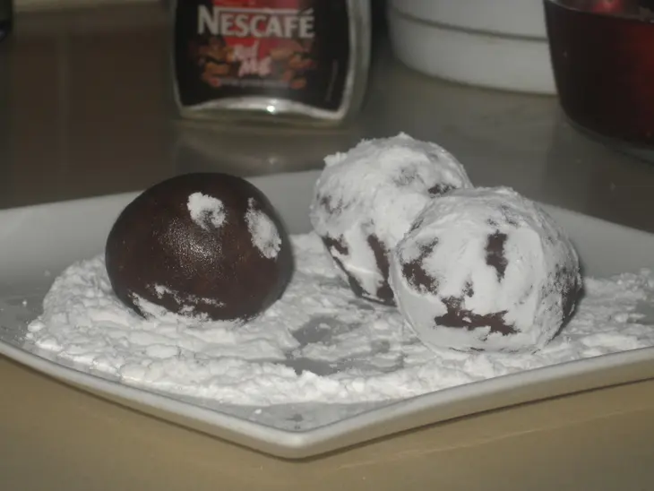 "crackled" chocolate cookies - ("треснутое" шоколадное печенье): шаг 9