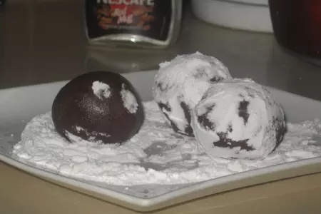 "crackled" chocolate cookies - ("треснутое" шоколадное печенье): шаг 9