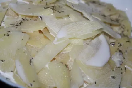 "сливочный" картофель с яйцом в микроволновой печи: шаг 2