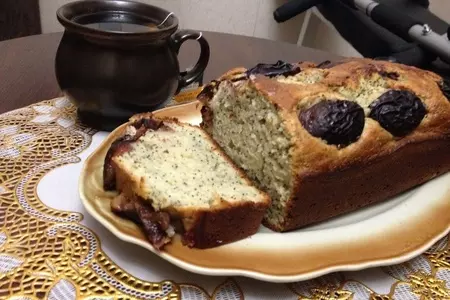 Кексы с маком и сливами "две половинки": шаг 8