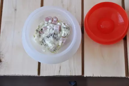 Киш с индейкой в микроволновой печи: шаг 5