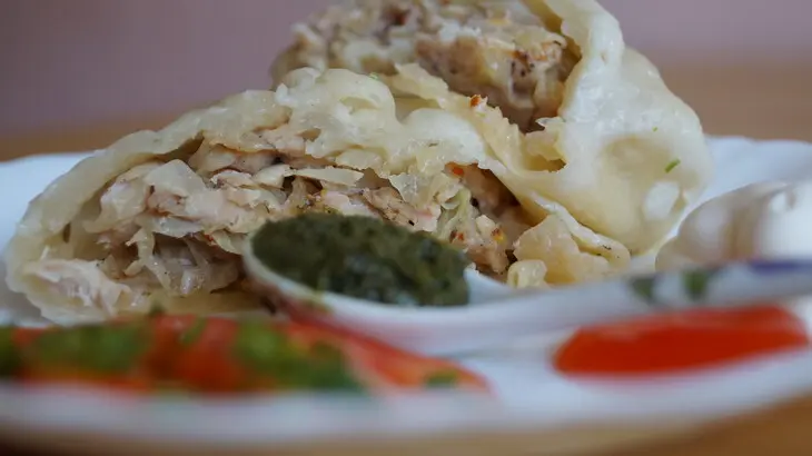 Пянсе (китайские пирожки на пару): шаг 1