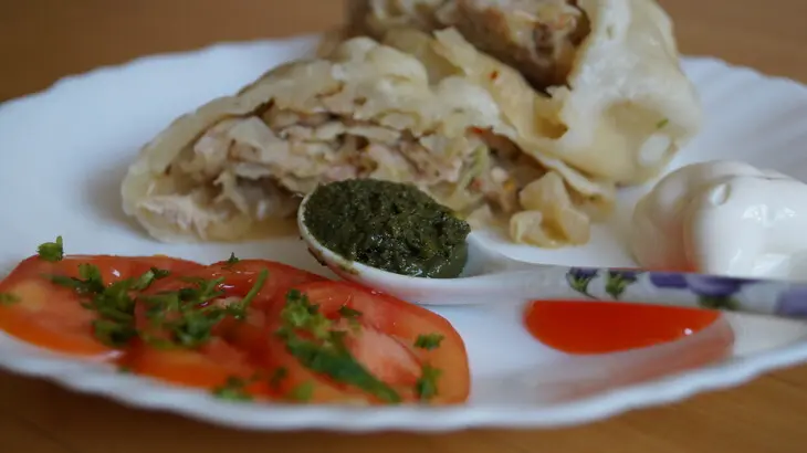 Пянсе (китайские пирожки на пару): шаг 5