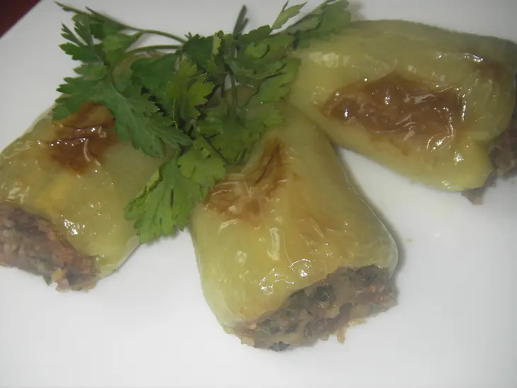 Перец фаршированный беконом, картофелем и грибами: шаг 8