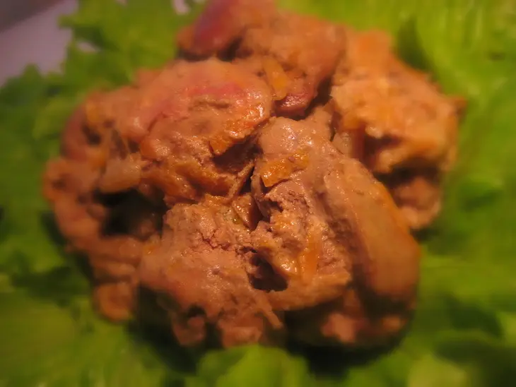 Куриная печень с яблоками и корицей.: шаг 7