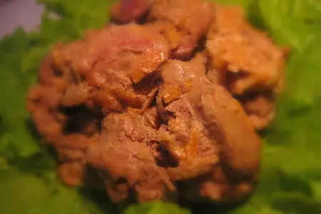 Куриная печень с яблоками и корицей.: шаг 7
