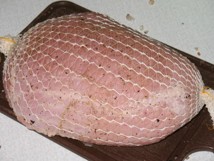 Окорок, фаршированный яблоками, с яблочной горчицей.: шаг 3