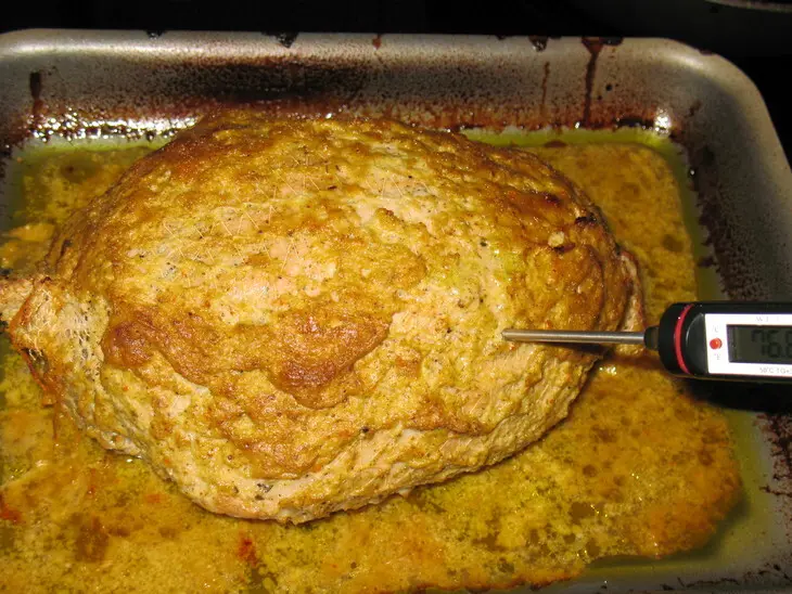 Окорок, фаршированный яблоками, с яблочной горчицей.: шаг 5