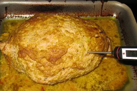 Окорок, фаршированный яблоками, с яблочной горчицей.: шаг 5