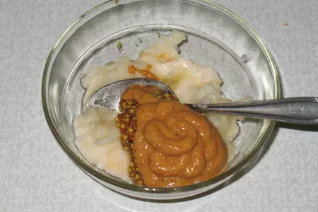 Окорок, фаршированный яблоками, с яблочной горчицей.: шаг 7
