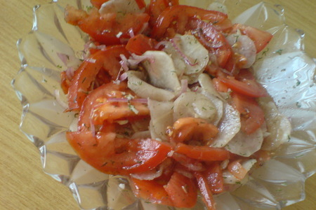 Салат из редьки "дайкон" и томатов: шаг 7