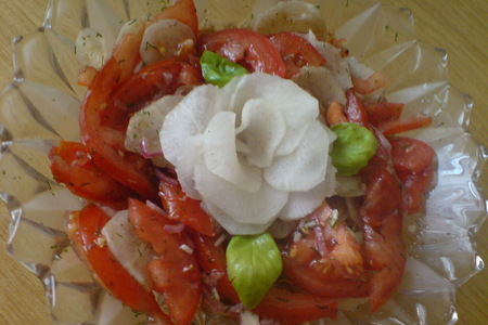 Салат из редьки "дайкон" и томатов: шаг 8