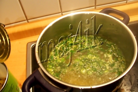 Суп из зелёного лука с сыром: шаг 2
