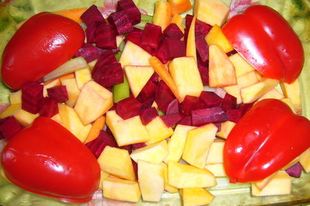 Суп-пюре из овощей. бордовый.: шаг 2