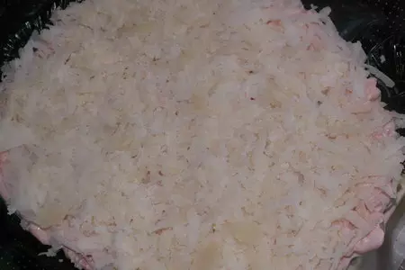 Салат "розовый фламинго": шаг 2