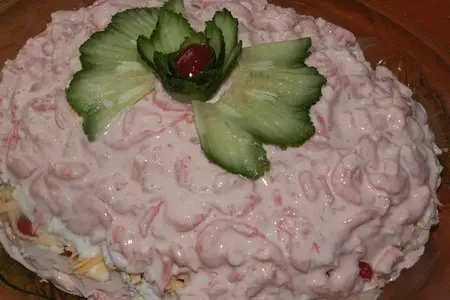 Салат "розовый фламинго": шаг 6