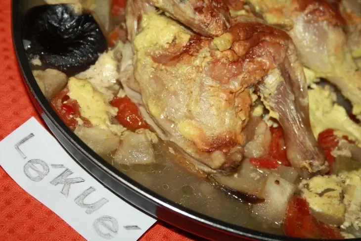 Йогуртовый цыпленок-карри с овощами в свч: шаг 8