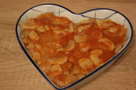 Запеканка из курицы с кускусом и грибами "пламенное сердце": шаг 6