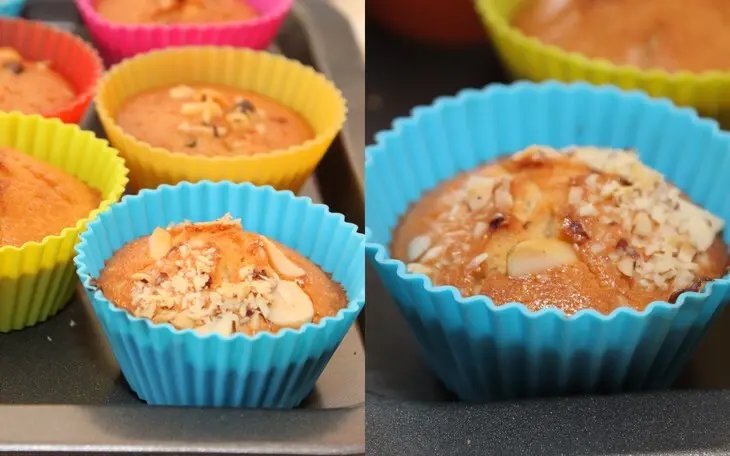 Маффины с изюмом и бразильским орехом: шаг 7