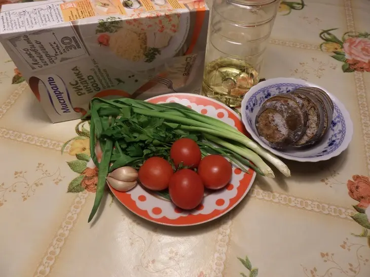 Салат с рисом и овощами: шаг 1