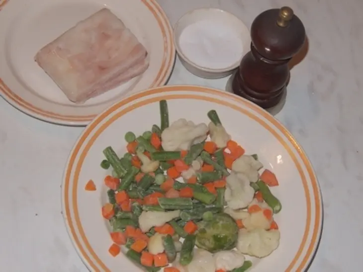 Треска с овощами: шаг 1